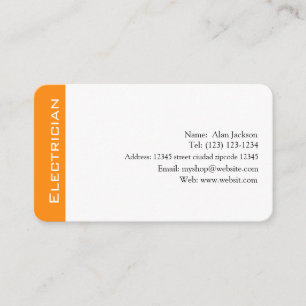 carte de visite électricien modifiable