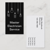 Carte De Visite Électricien principal moderne vertical (Devant / Derrière)
