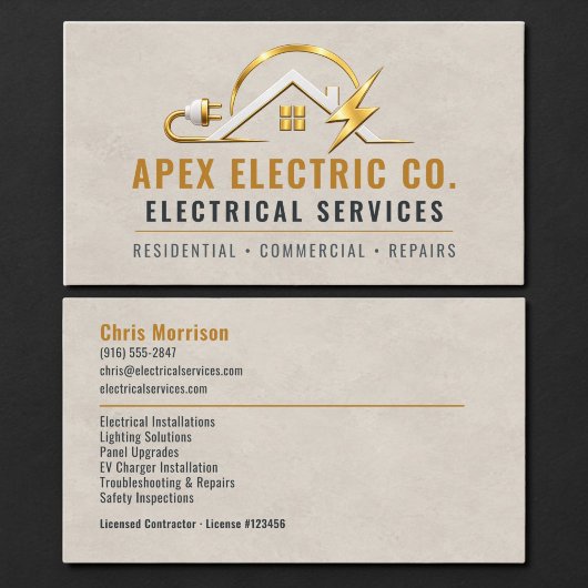 Carte De Visite Électricien Professionnel