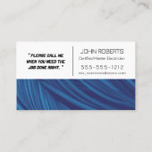Carte De Visite Electricien professionnel avec code QR (Dos)