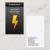 Carte De Visite Électricien Professionnel Compétences ÉclairBoulon (Devant / Derrière)