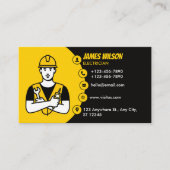Carte De Visite Electricien professionnel moderne et personnalisab (Devant)