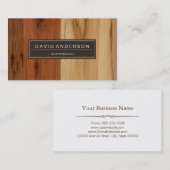 Carte De Visite Électricien - Regarder le grain de bois (Devant / Derrière)