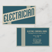 Carte De Visite électricien rétro (Devant / Derrière)