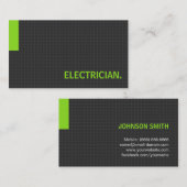 Carte De Visite Électricien - Vert polyvalent (Devant / Derrière)