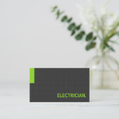 Carte De Visite Électricien - Vert polyvalent (Debout devant)