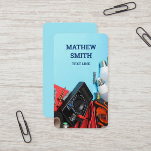 Carte De Visite Électricien vertical