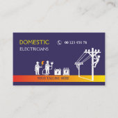 Carte De Visite Électriciens d'intérieur (Devant)