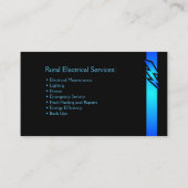 Carte De Visite Électriciens ruraux de maison (Dos)