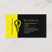 Carte De Visite Électriciens ruraux de maison (Dos)