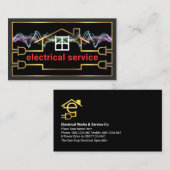 Carte De Visite Électricité Aliments Gold Home Câble (Devant / Derrière)