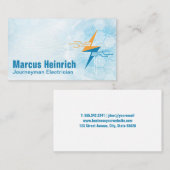 Carte De Visite Électricité | Arrière - plan futuriste (Devant / Derrière)