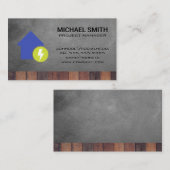 Carte De Visite Électricité | Outils | Arrière - plan en cuir de b (Devant / Derrière)