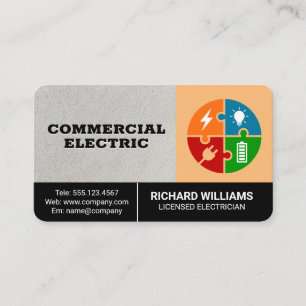 Carte De Visite Électricité puissance et énergie