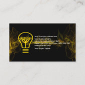 Carte De Visite Électrification de l'ampoule de la prise d'aliment (Dos)