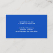 Carte de visite électrique (Dos)