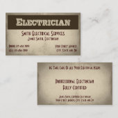 Carte de visite électrique (Devant / Derrière)