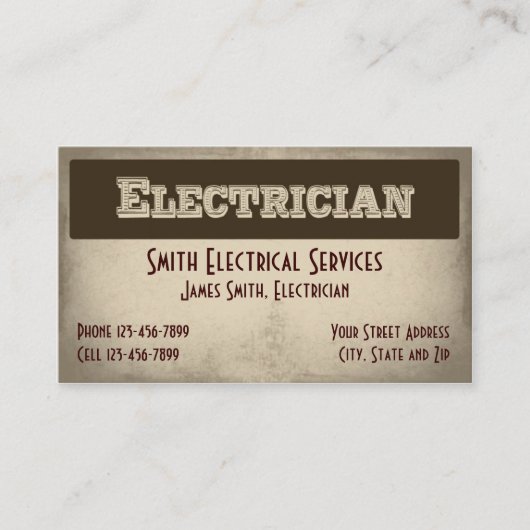 Carte de visite électrique (Devant)