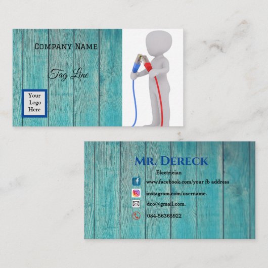 Carte de visite électrique (Devant / Derrière)