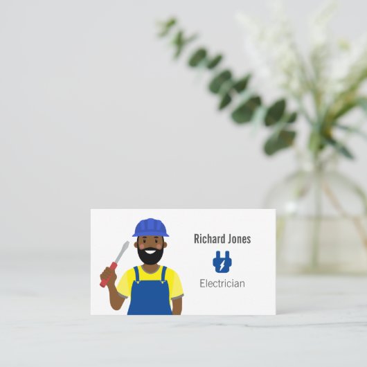 Carte de visite électrique (Debout devant)