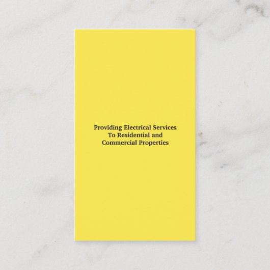 Carte de visite électrique (Dos)