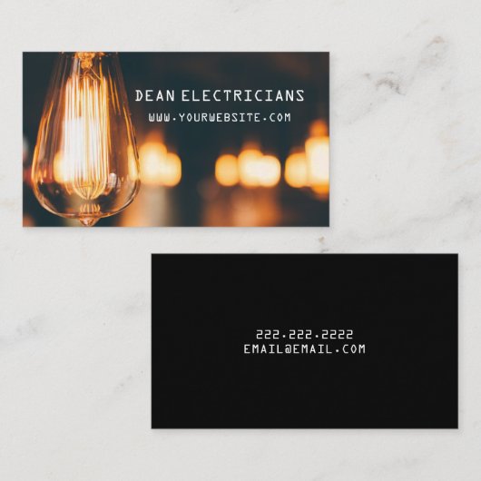 Carte de visite électrique (Devant / Derrière)