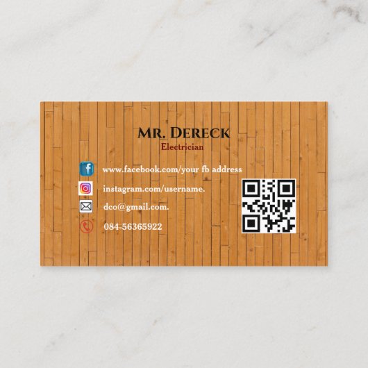 Carte de visite électrique (Dos)