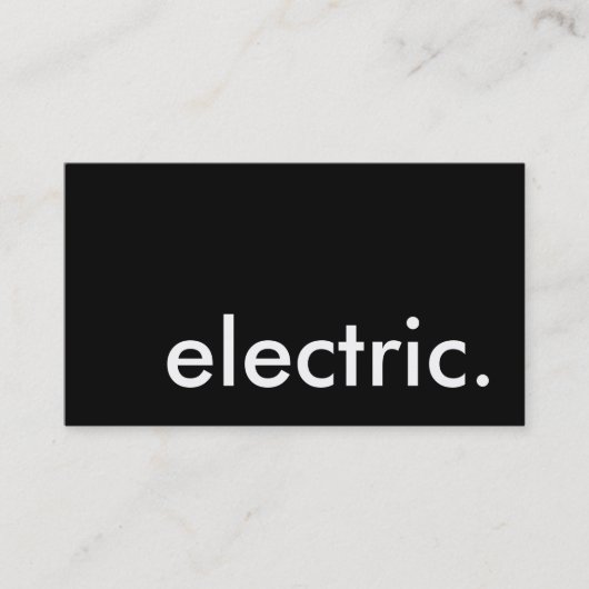 Carte De Visite électrique. (Devant)