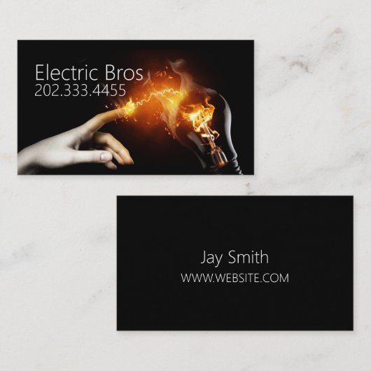 Carte de visite électrique (Devant / Derrière)