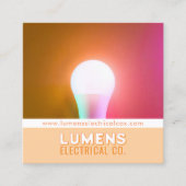 Carte de visite électrique à bulle blanche brillan (Devant)