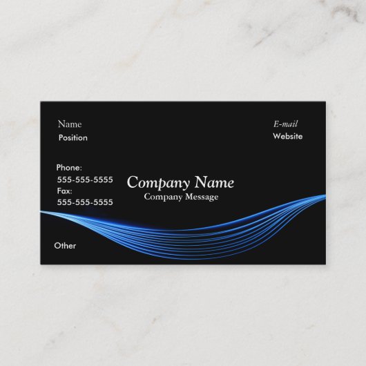 Carte De Visite Électrique bleu (Devant)