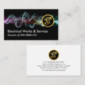 Carte De Visite Électrique Charge de foudre Gold Home Circuit (Devant / Derrière)