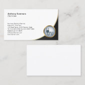 Carte de visite électrique de l'icône de prise éle (Devant / Derrière)