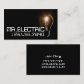 Carte de visite électrique, électrique (Devant / Derrière)