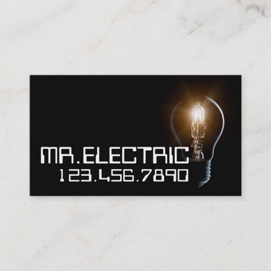 Carte de visite électrique, électrique (Devant)