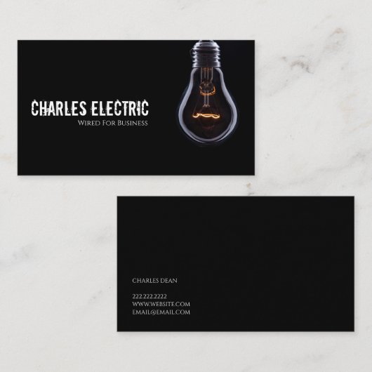 Carte de visite électrique électrique (Devant / Derrière)