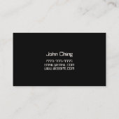 Carte de visite électrique, électronique (Dos)