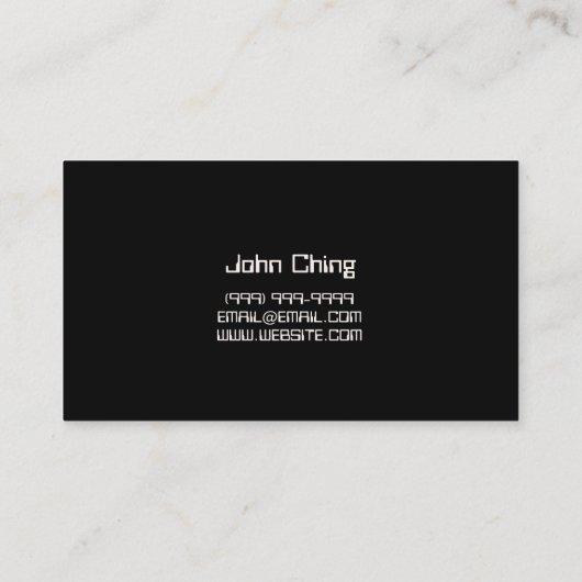 Carte de visite électrique, électronique (Dos)