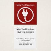 Carte de visite électrique moderne simple (Devant & derrière)