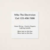 Carte de visite électrique moderne simple (Dos)