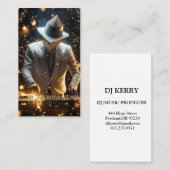 Carte de visite électronique DJ Disk Jockey (Devant / Derrière)