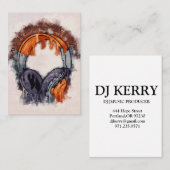 Carte de visite électronique DJ Disk Jockey (Devant / Derrière)