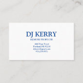 Carte de visite électronique DJ Disk Jockey (Dos)