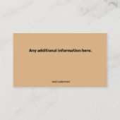 Carte de visite électronique modifiable (Dos)