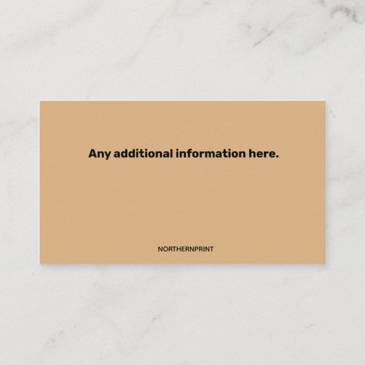 Carte de visite électronique modifiable (Dos)