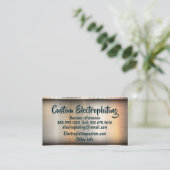 Carte De Visite Électroplacage métallique brillant (Debout devant)