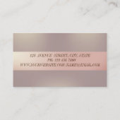 Carte De Visite Elegan Moderne Pink Stripe, Brush Stroke (Dos)