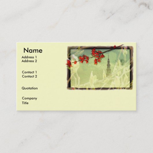 Carte De Visite Élégance (Devant)