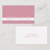 Carte De Visite Élégance blanche rose (Devant / Derrière)