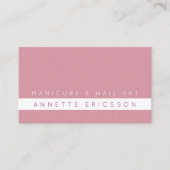 Carte De Visite Élégance blanche rose (Devant)